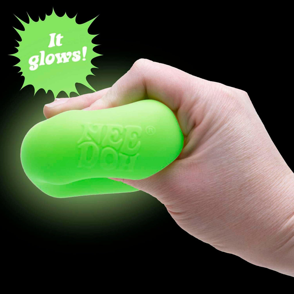 Schylling NeeDoh Nice Cube Glow - Squeeze Toy with a Super Solid Squish