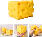 10cm Giant Cheese Squishy Toy,Slow-Rebound Shapeable Squeeze Ball, Realistic Sensory Fidget Toy,Sensory Fidget Toy for Stress Relief, Anxiety Relief Gift for Adults