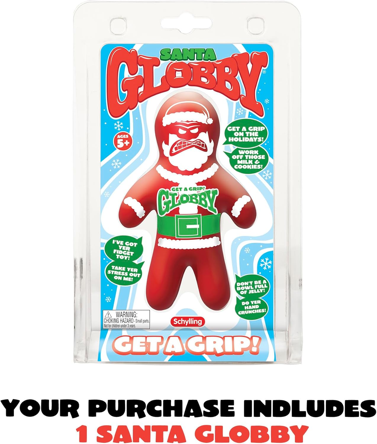 Schylling NeeDoh - Squishmas 2026 - Santa Globby - One Per Box