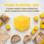 10cm Giant Cheese Squishy Toy,Slow-Rebound Shapeable Squeeze Ball, Realistic Sensory Fidget Toy,Sensory Fidget Toy for Stress Relief, Anxiety Relief Gift for Adults